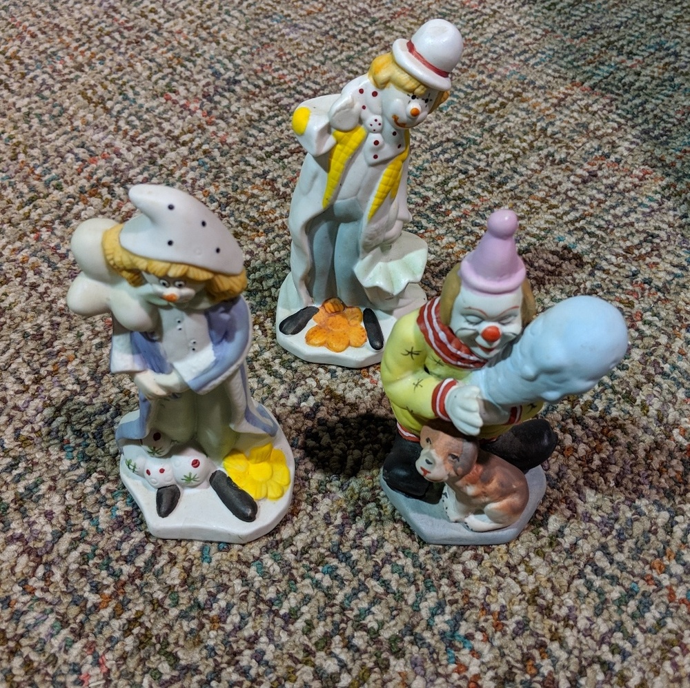3 vintage Jamestown China‎ clowns